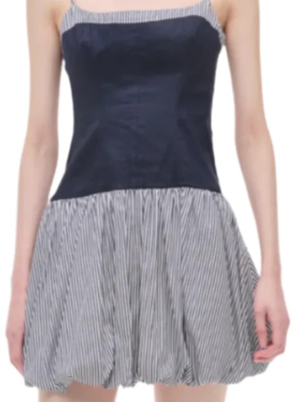 Navy and White Striped Mini Dress